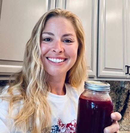 Making jam in a cozy farmhouse kitchen